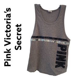 Pink Victoria Secret Bling Tank Top Gray XS